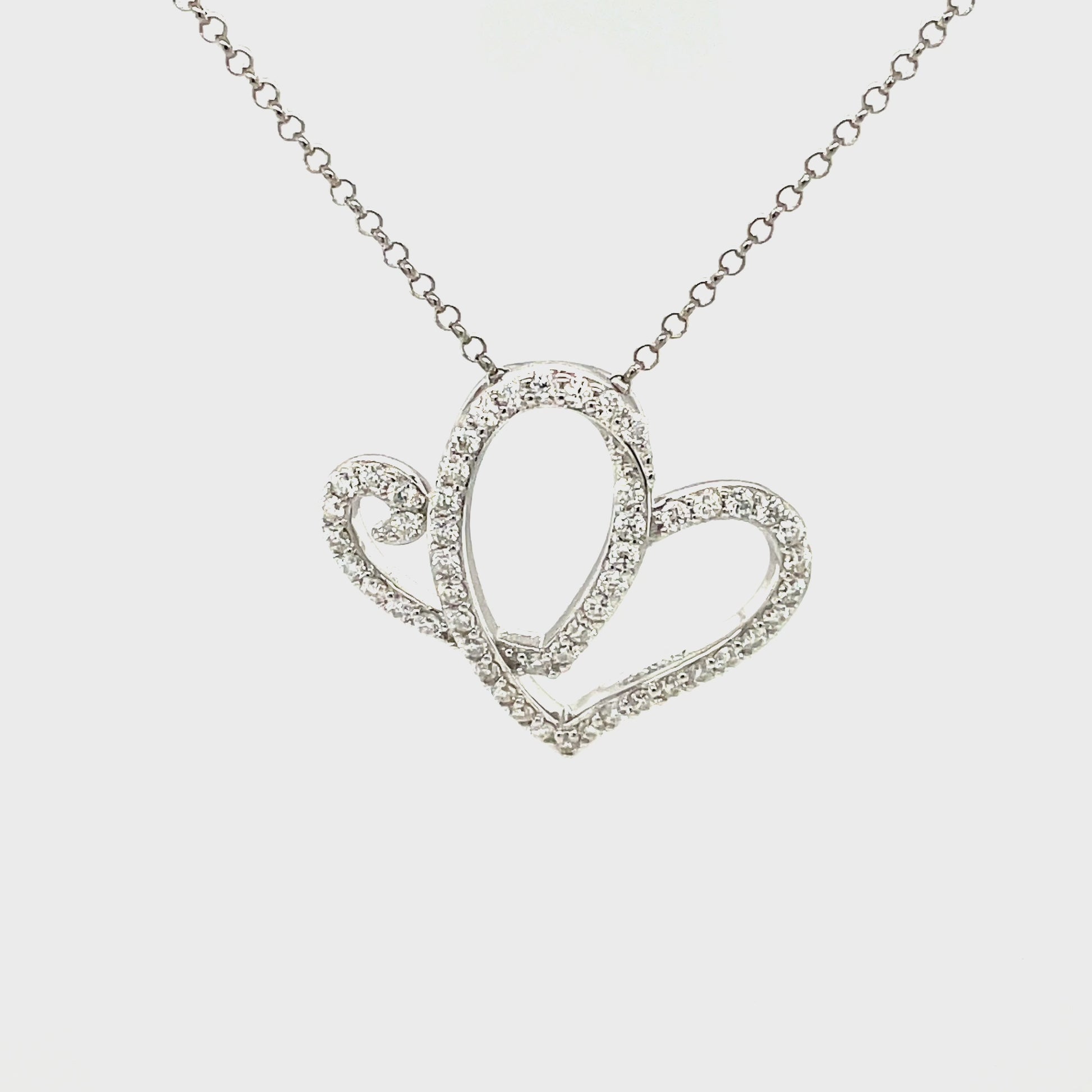 Sterling silver heart necklace