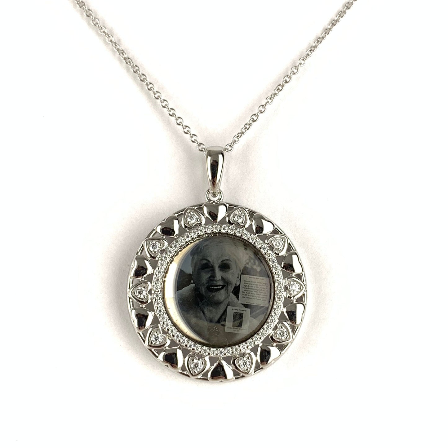 Hearts With Moisannite Gemstone Pendant - deborahjbirdoesdesigns