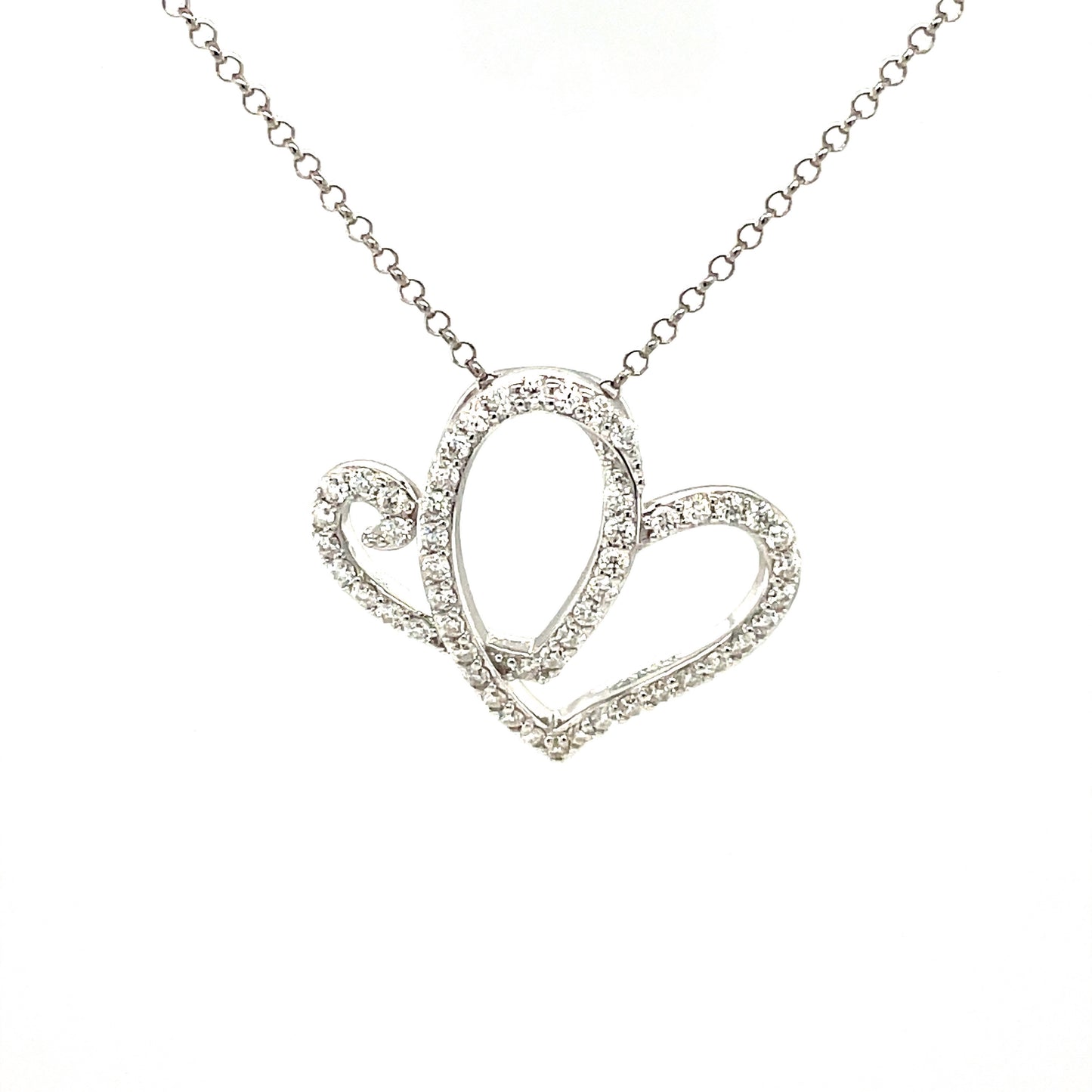 Sterling silver heart necklace