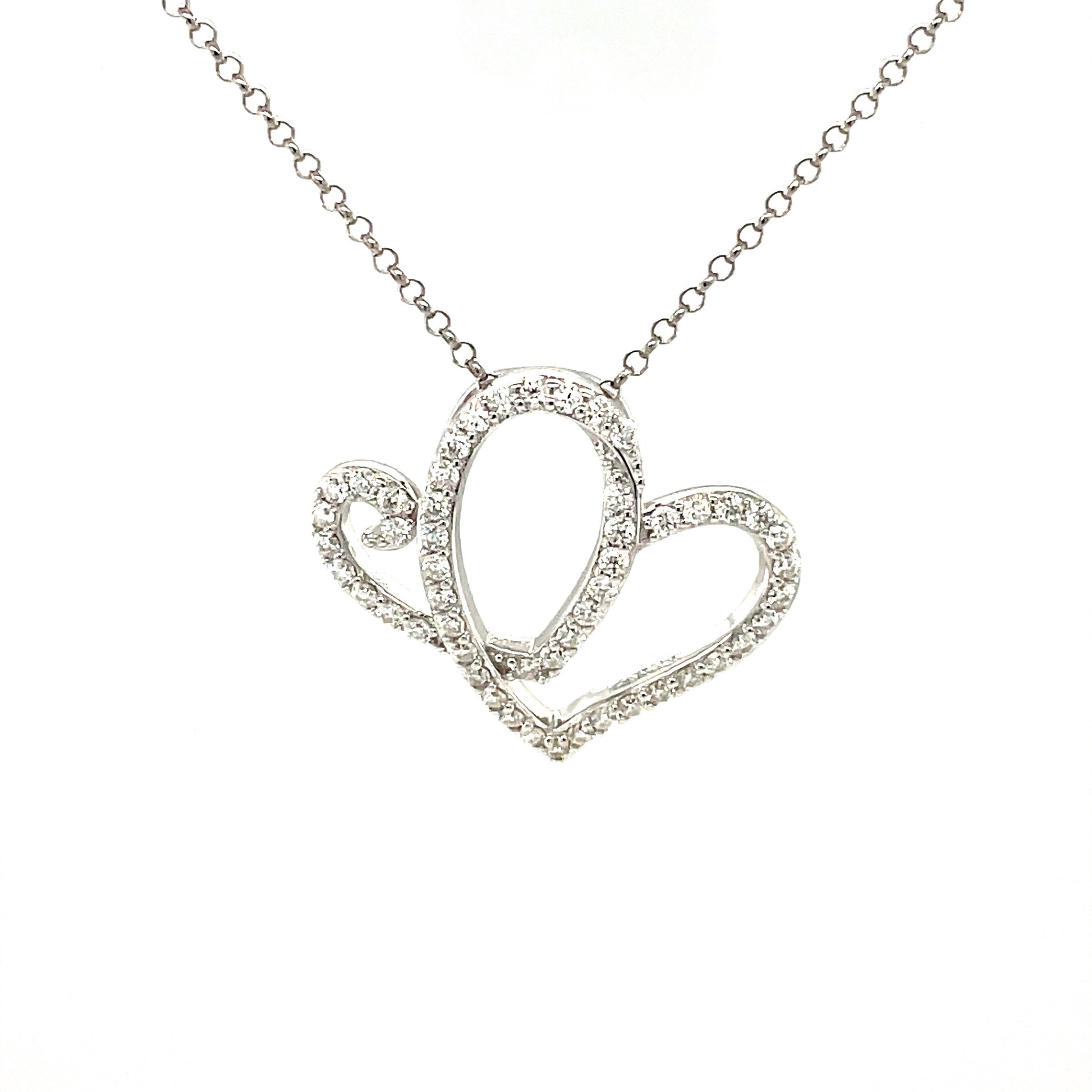 Sterling silver heart necklace