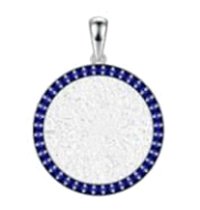 Blue Circle Pendant - deborahjbirdoesdesigns