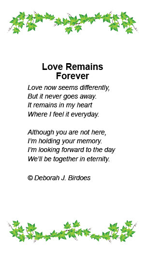 CC Love Remains Forever, Remembrance Ash Holder Pendant; SS w/Chain.