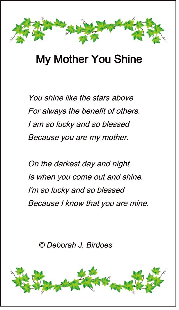 M My Mother You Shine, Antiqued Heart Pendant; Rhodium Plated SS w/Created Sapphires & 18" Chain.
