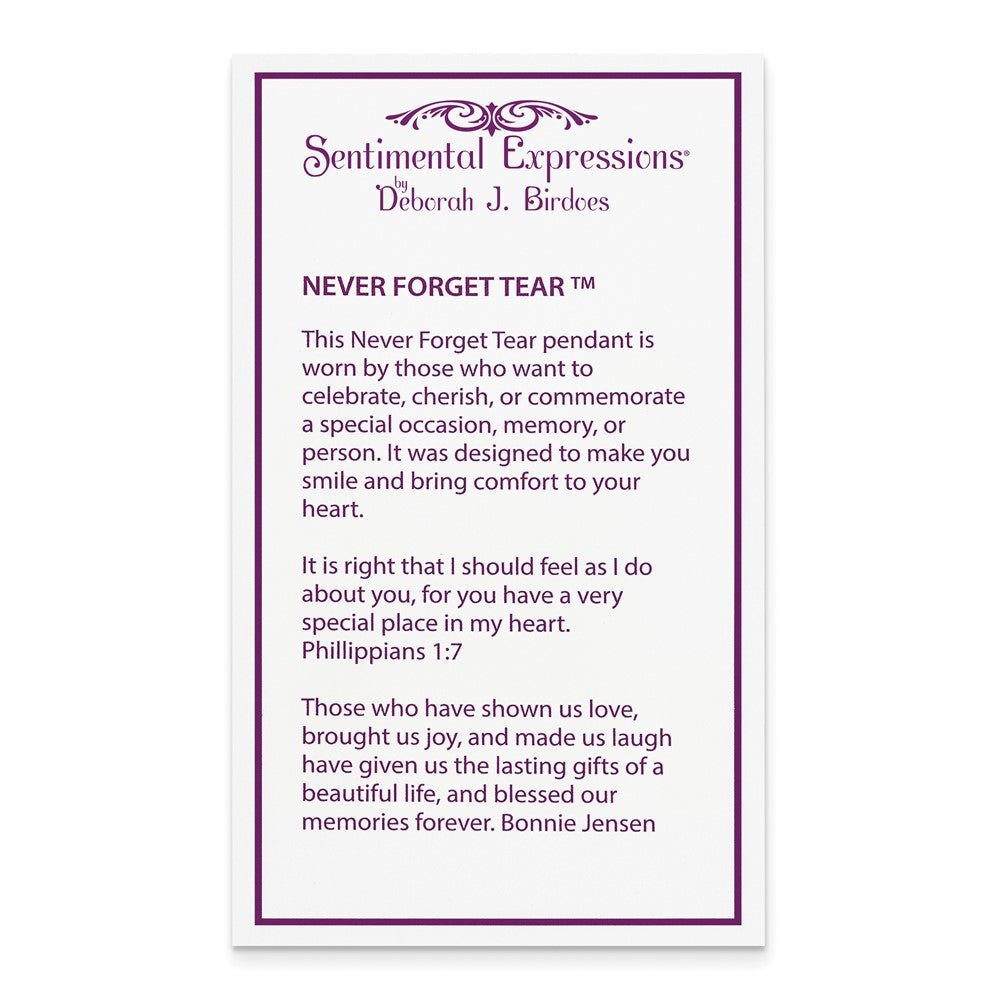 Poem card of Never Forget Tear January