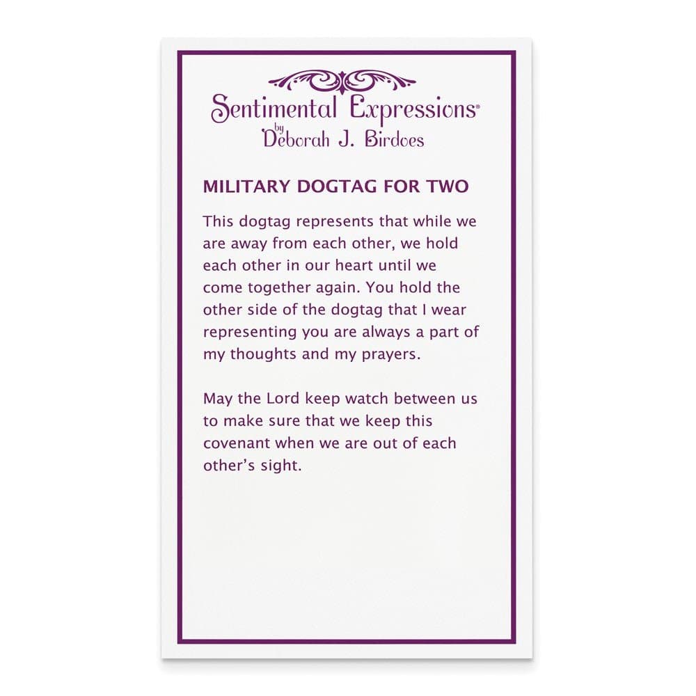 Military Dog Tag For Two - deborahjbirdoesdesigns