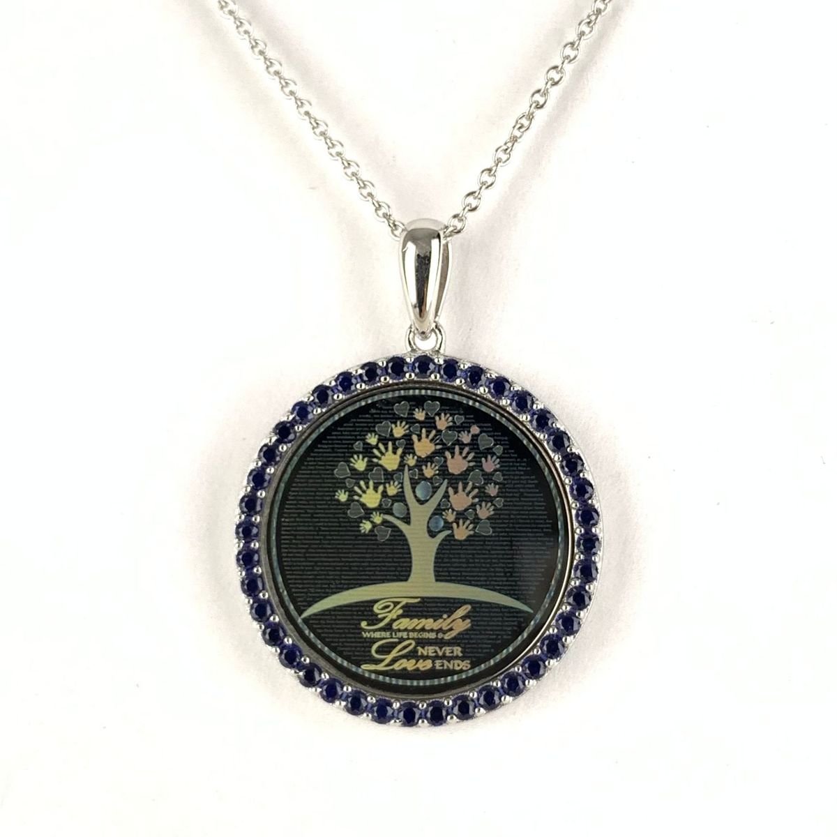 Blue Circle Pendant - deborahjbirdoesdesigns