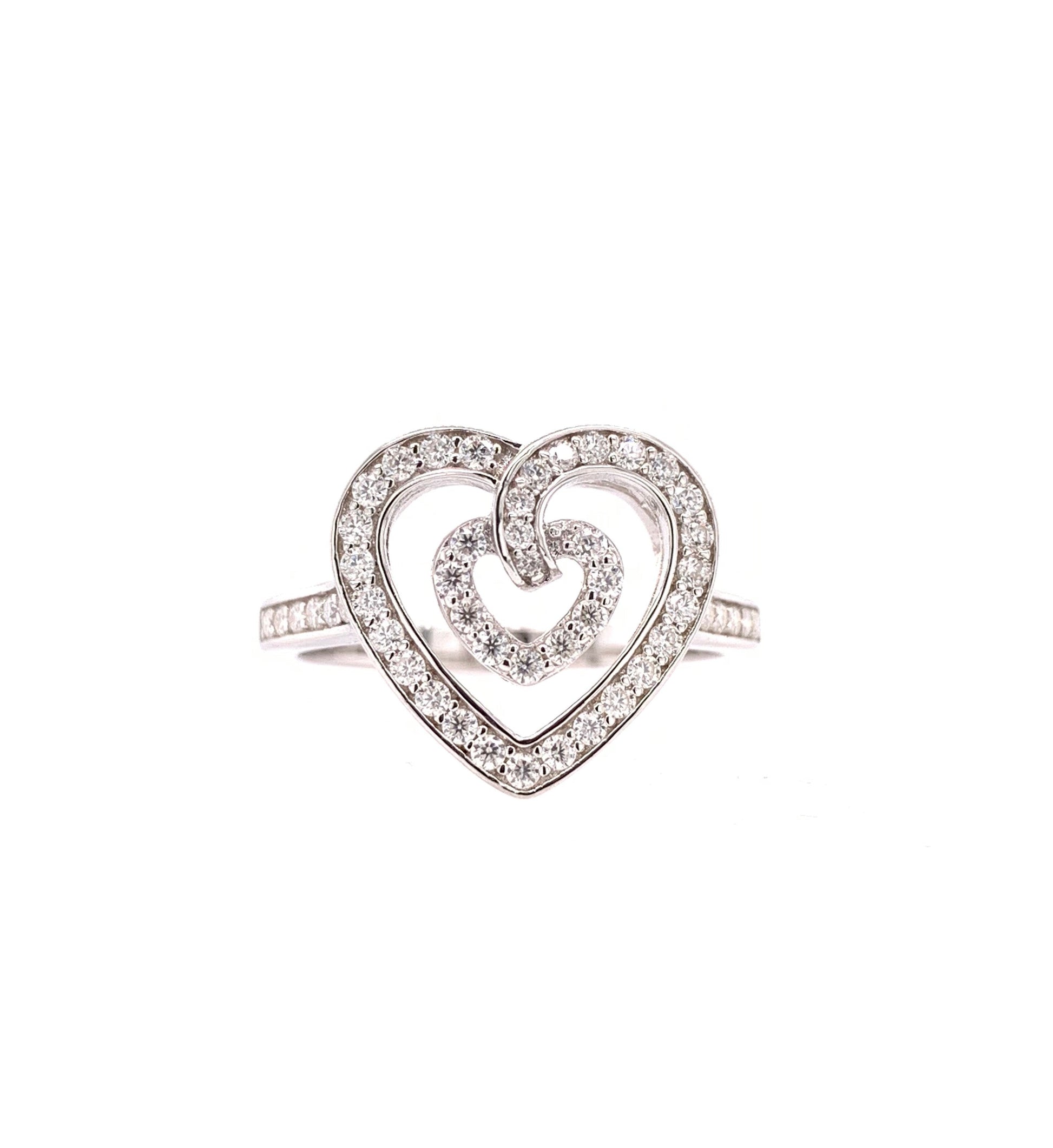 The Love Symbol Ring Moissanite Gem Stone - deborahjbirdoesdesigns