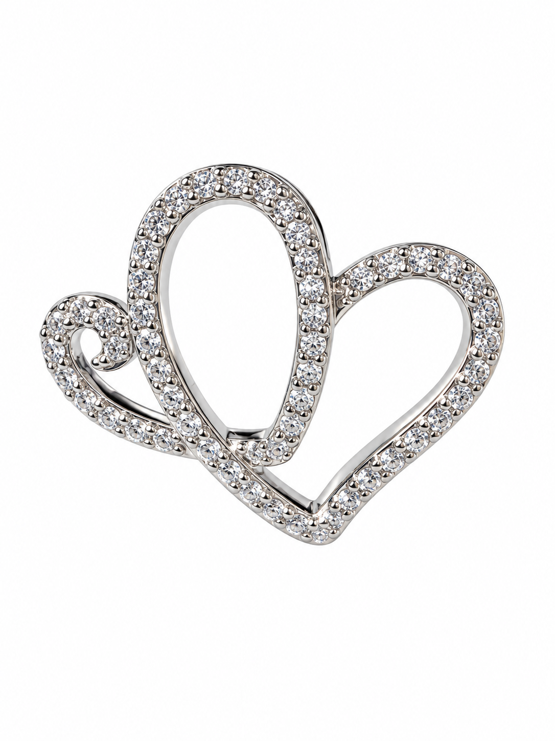 Sterling silver heart necklace w/18".