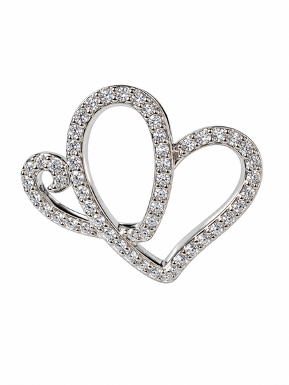 Sterling silver heart necklace w/18".