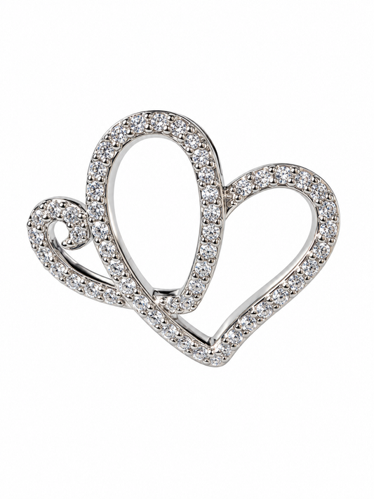 Sterling silver heart necklace w/18".