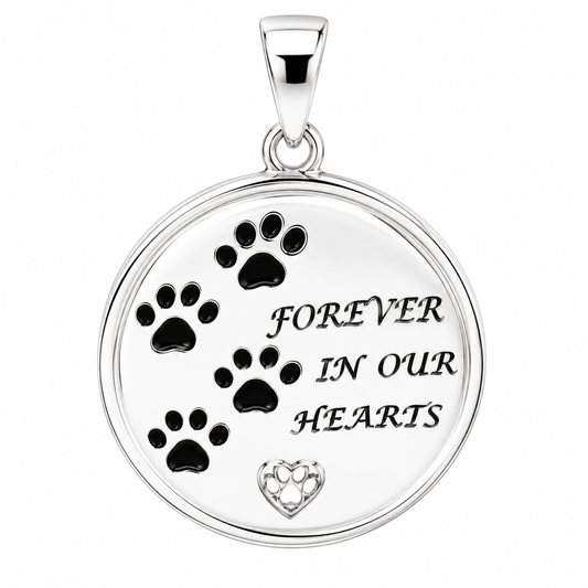 CC Animal Memorial, Forever In Our Hearts, Circle Ash Holder Pendant