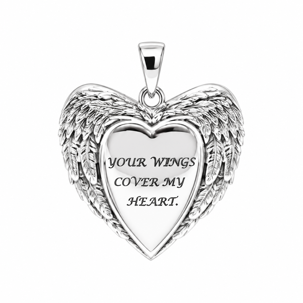 CC Your Wings Cover My Heart Keepsake Pendant