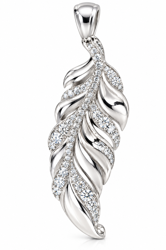 M The Visit Pendant; Antiqued, Matte Finished Sterling Silver; w/Created Sapphire Gemstones.