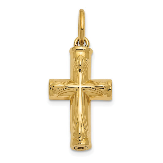 14K Cross Ash Holder Pendant