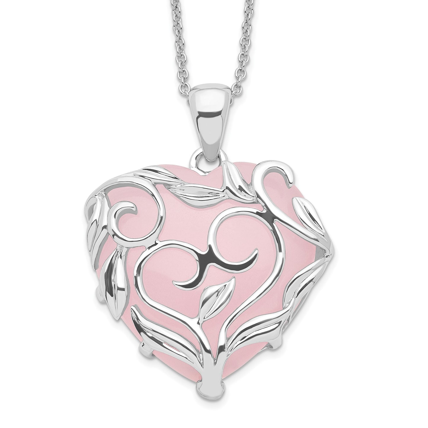 Generous Heart Rose Quartz Pendant