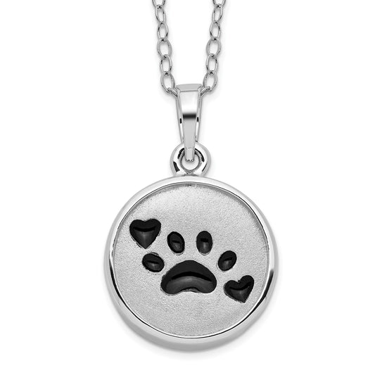 Enameled Paw Print Ash Holder