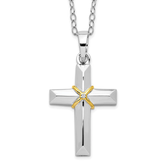 Gold-tone Accent Cross Ash Holder