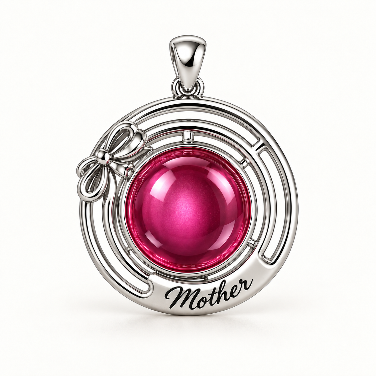 SJ Plated Sterling Silver Mother Pendant