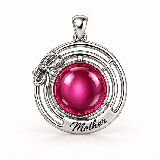 SJ Plated Sterling Silver Mother Pendant