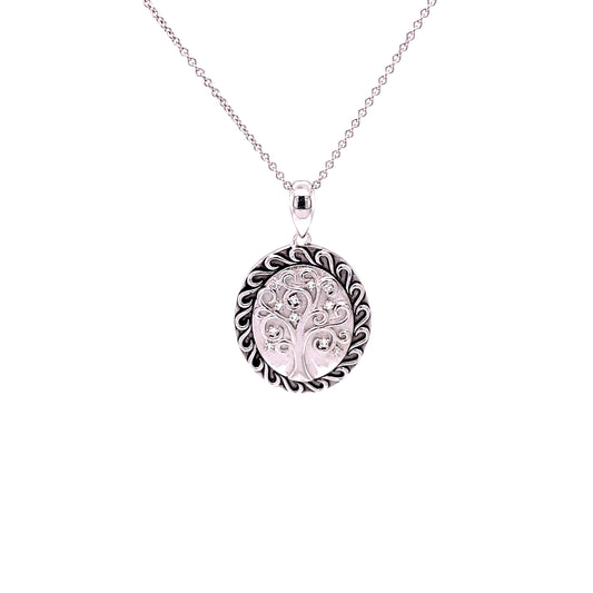 CC Tree Of Life Memorial Pendant; Plated Sterling Silver w/Chain.