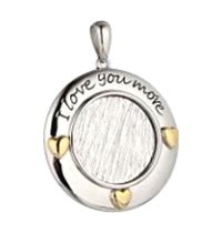 I Love You More Two Tone Pendant - deborahjbirdoesdesigns