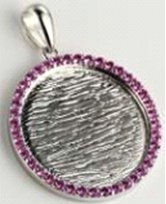 Pink Circle Pendant - deborahjbirdoesdesigns