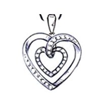 The Love Symbol Pendant W/Moissanite Gemstone - deborahjbirdoesdesigns